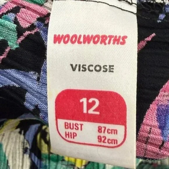 Vintage Women’s Floral Dress Size 12 Artsy Flower Colorful Hippie 80's - Picture 5 of 10